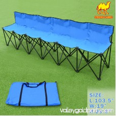 Strong Camel Folding Portable Team Sports Sideline Bench 6 Seater Outdoor Waterproof Carrybag Blue 568274414